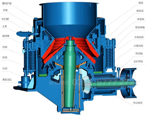 花崗巖圓錐破碎機(jī)結(jié)構(gòu)圖