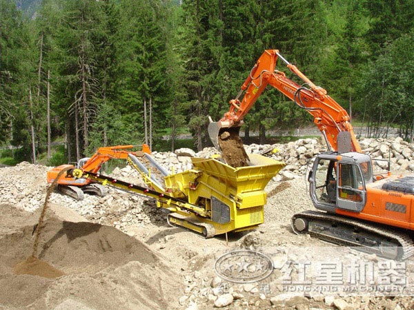 100噸移動(dòng)破碎站