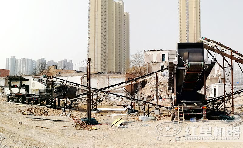 建筑垃圾破碎生產(chǎn)現(xiàn)場(chǎng) 建筑垃圾破碎生產(chǎn)現(xiàn)場(chǎng)